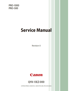 CANON imagePROGRAF PRO-500 PRO-1000 Service and Parts Manual 