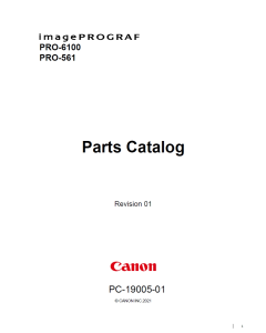 CANON imagePROGRAF PRO-6100 PRO-561 Parts Manual