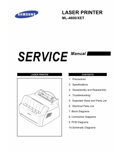 Samsung Laser-Printer ML-4600 Parts and Service Manual