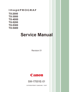 CANON imagePROGRAF TX-2000 3000 4000 TX-5200 5300 5400 Service Manual 