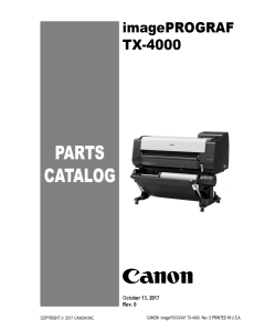 CANON imagePROGRAF TX-4000 Parts Manual 