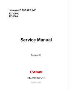 Canon ImagePROGRAF TZ-5300 TZ-30000 Service Manual