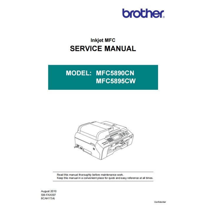 Brother Inkjet-MFC 5890CN 5895CW Service Manual