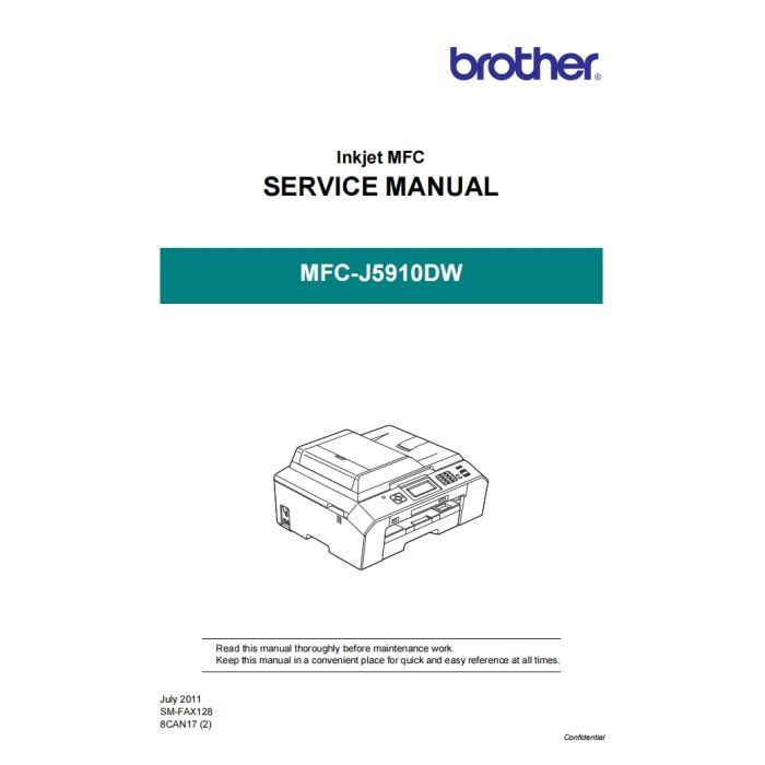 Brother Inkjet-MFC J5910DW Service Manual