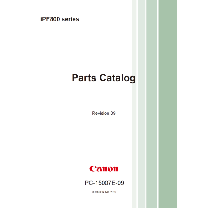 CANON imagePROGRAF IPF 851 850 841 840 831 830 825 820 815 810 Parts Manual 