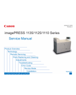 CANON imagePRESS 1110 1125 1135 Service Manual PDF download
