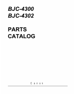 Canon BubbleJet BJC-4300 4302 Parts Catalog Manual