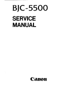 Canon BubbleJet BJC-5500 Service Manual