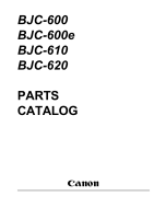 Canon BubbleJet BJC-600 600e 610 620 Parts Catalog Manual