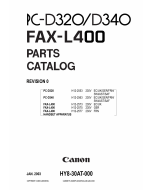 Canon FAX L400 Parts Catalog Manual