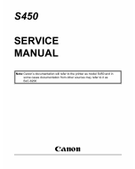 Canon PIXUS S450 Service Manual