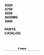 Canon PIXUS S520 S750 S820 S820MG S900 Parts Catalog Manual
