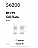 Canon PIXUS S6300 Parts Catalog Manual