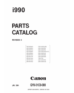 Canon PIXUS i990 Parts Catalog Manual