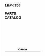 Canon imageCLASS LBP-1260 Parts Catalog Manual