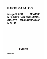 Canon imageCLASS MF-4100 4120 4122 4140 4150 Parts Catalog Manual