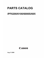 Canon imagePROGRAF iPF605 6000s 6100 6200 Parts Catalog Manual