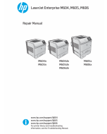 HP LaserJet Enterprise M604 M605 M606 Parts and Repair Manual PDF download