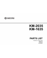 KYOCERA Copier KM-1635 2035 Parts Manual