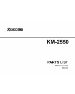 KYOCERA Copier KM-2550 Parts Manual
