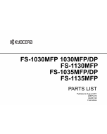 KYOCERA MFP FS-1030MFP 1035MFP 1130MFP 1135MFP Parts Manual