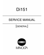 Konica-Minolta MINOLTA Di151 GENERAL Service Manual
