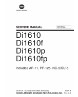 Konica-Minolta MINOLTA Di1610 Di1610f Di1610p Di1610fp GENERAL Service Manual