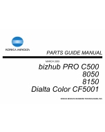 Konica-Minolta bizhub-PRO C500 8050 8150 Parts Manual