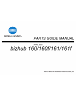 Konica-Minolta bizhub 160 160f 161 161f Parts Manual