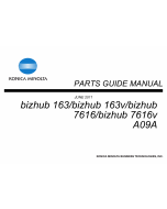 Konica-Minolta bizhub 163 163v 7616 7616v Parts Manual