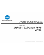 Konica-Minolta bizhub 163 7616 Parts Manual