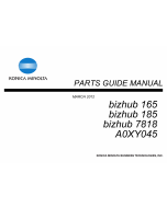 Konica-Minolta bizhub 165 185 7818 Parts Manual