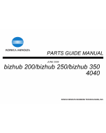 Konica-Minolta bizhub 200 250 350 Parts Manual