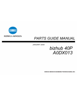 Konica-Minolta bizhub 40P A0DX013 Parts Manual