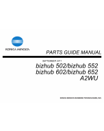 Konica-Minolta bizhub 502 552 602 652 Parts Manual