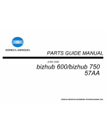 Konica-Minolta bizhub 600 750 Parts Manual