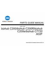 Konica-Minolta bizhub C200 C200R C200e C7720 Parts Manual