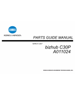 Konica-Minolta bizhub C30P Parts Manual
