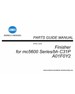 Konica-Minolta magicolor 5650 C31P Finisher A01F0Y2 Parts Manual