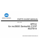 Konica-Minolta magicolor 5650 C31P SPCU 4537615 Parts Manual