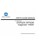 Konica-Minolta magicolor 7450II Duplex-Option Parts Manual