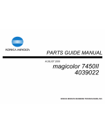 Konica-Minolta magicolor 7450II Parts Manual
