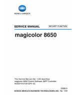 Konica-Minolta magicolor 8650 SECURITY-FUNCTION Service Manual