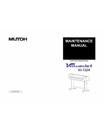 MUTOH ValueJet VJ 1324 MAINTENANCE Service and Parts Manual
