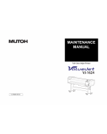 MUTOH ValueJet VJ 1624 MAINTENANCE Service and Parts Manual