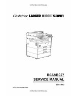 RICOH Aficio 1022 1027 B022 B027 Service Manual