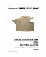 RICOH Aficio 1055 551 700 551P 700P A292 A293 B098 Service Manual