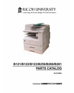 RICOH Aficio 2015 2016 2018 2018d 2020 2020D B121 B122 B123 B259 B260 B261 Parts Catalog