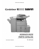 RICOH Aficio 340 350 450 A230 A231 A232 Parts Catalog