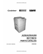 RICOH Aficio 3506 4506 3006 4006 4106 A258 A259 A260 B017 B018 Parts Catalog